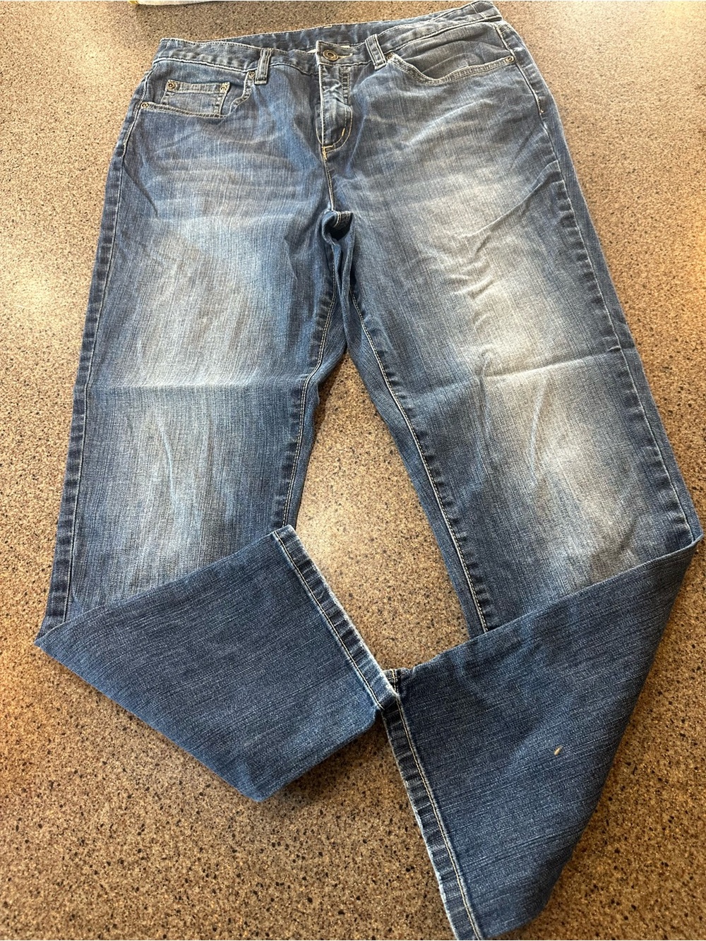 Blue Washed Denim Jeans